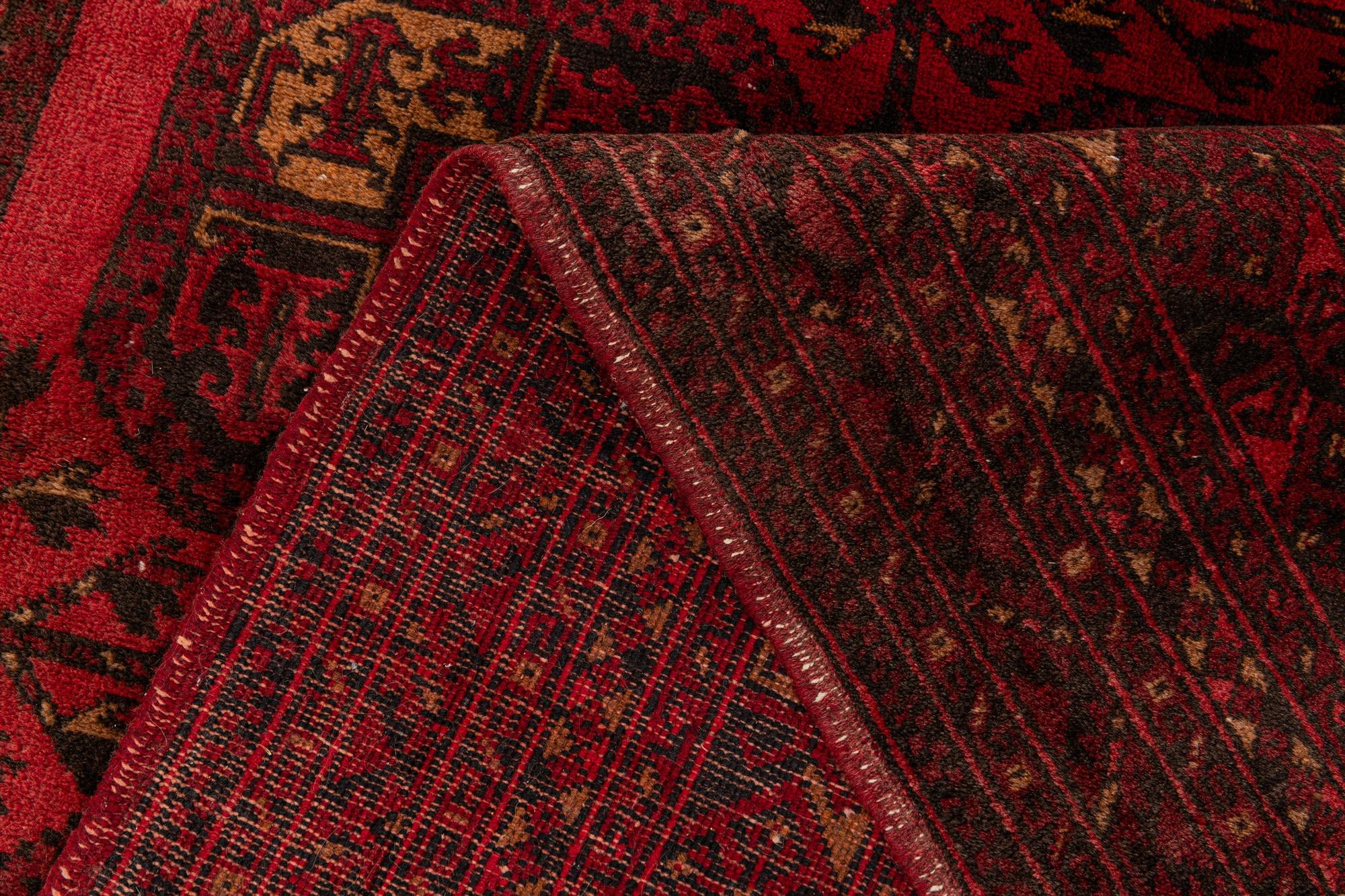 8' 4 x 11' 4 Hand Knotted Afghan Akhche Wool Rug