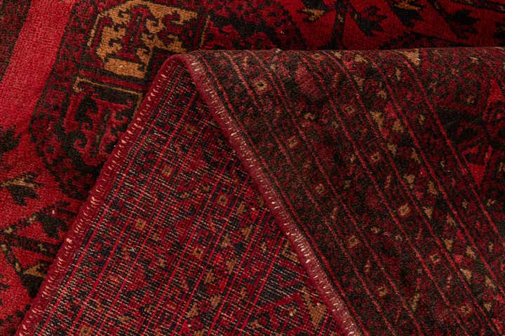 8' 4 x 11' 4 Hand Knotted Afghan Akhche Wool Rug