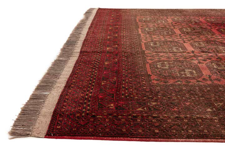 8' 4 x 11' 4 Hand Knotted Afghan Akhche Wool Rug