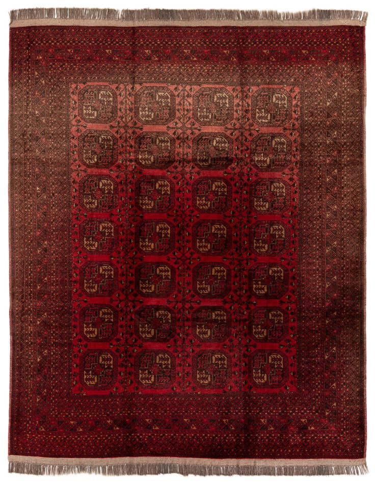 Detail image of 8' 4 x 11' 4 Hand Knotted Afghan Akhche Wool Rug