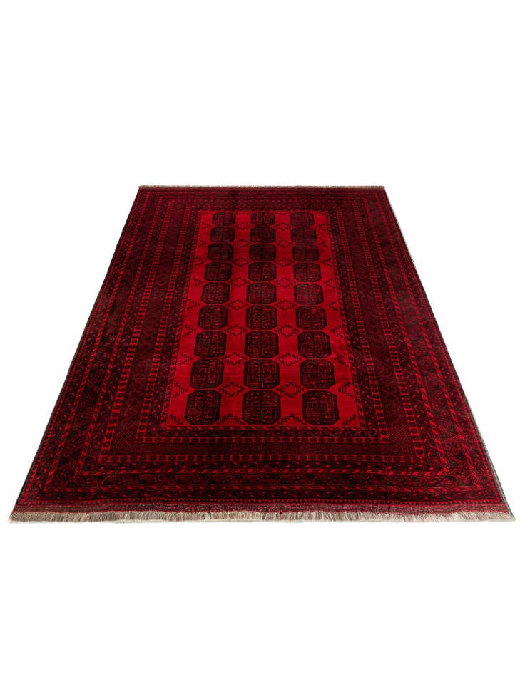 Detail image of 8' 5 x 11'  Hand Knotted Afghan Akhche Wool Rug