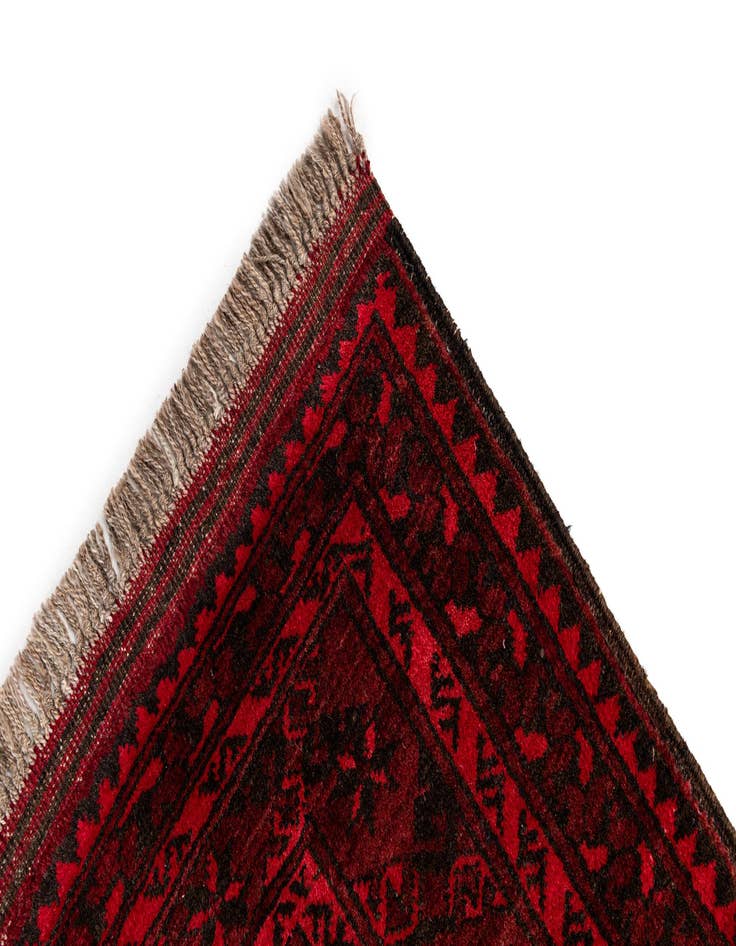 Detail image of 8' 5 x 11'  Hand Knotted Afghan Akhche Wool Rug