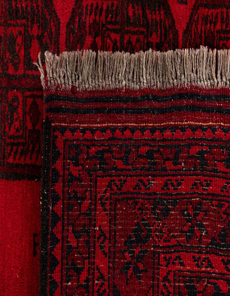 Detail image of 8' 5 x 11'  Hand Knotted Afghan Akhche Wool Rug