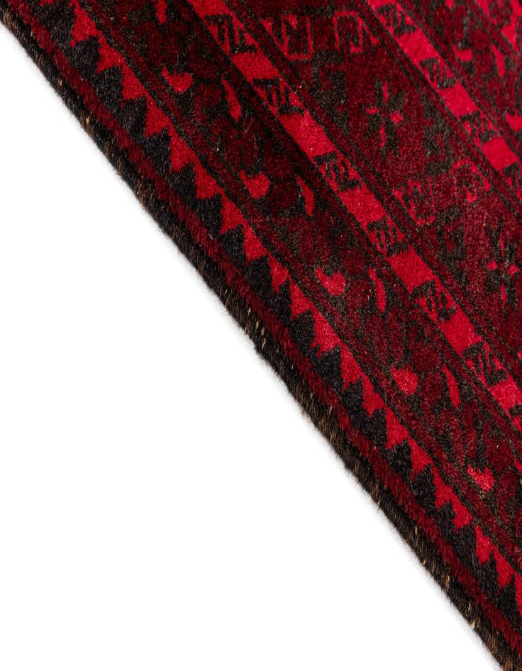 Detail image of 8' 5 x 11'  Hand Knotted Afghan Akhche Wool Rug