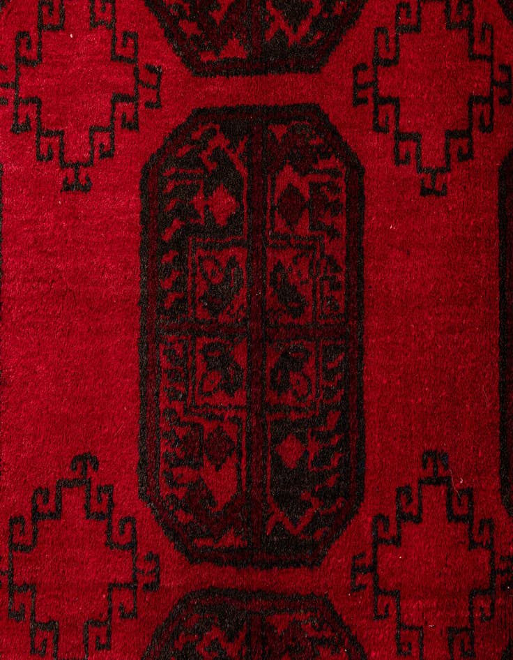 Detail image of 8' 5 x 11'  Hand Knotted Afghan Akhche Wool Rug