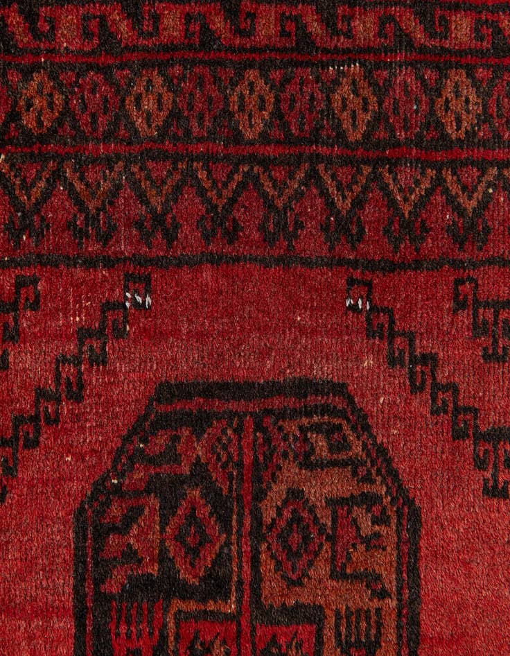 Detail image of 8' 7 x 11' 5  Hand Knotted Afghan Akhche Wool Rug