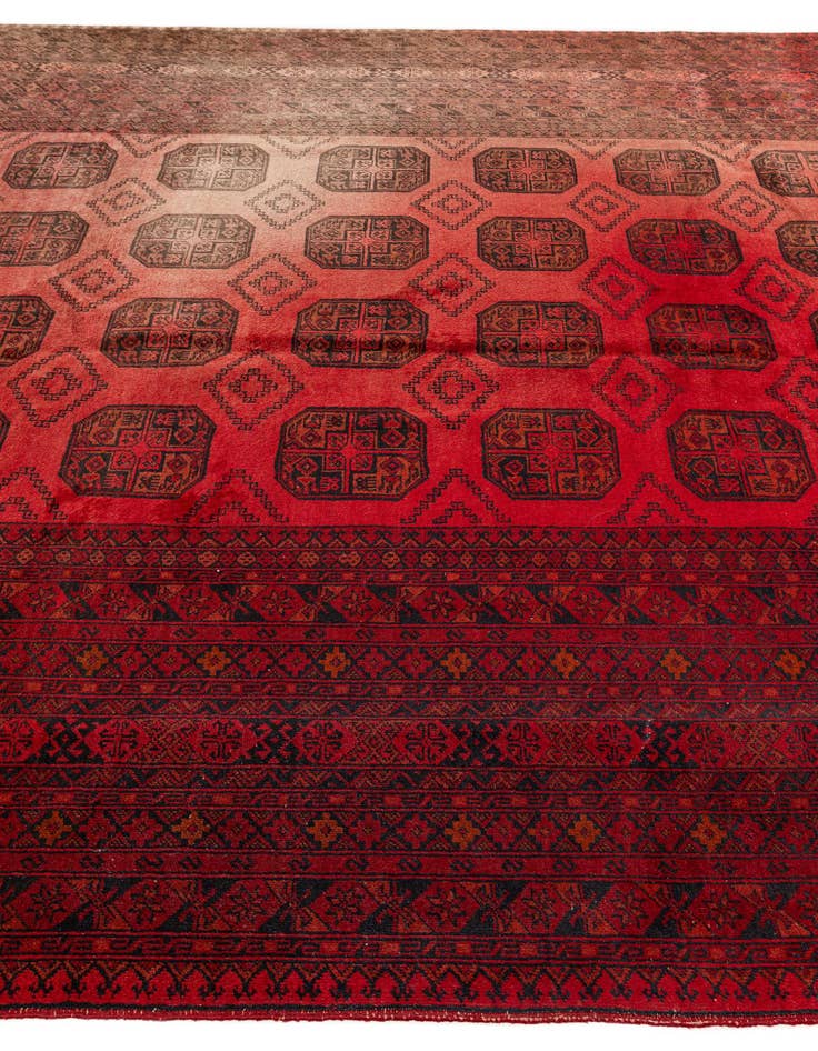 Detail image of 8' 7 x 11' 5  Hand Knotted Afghan Akhche Wool Rug