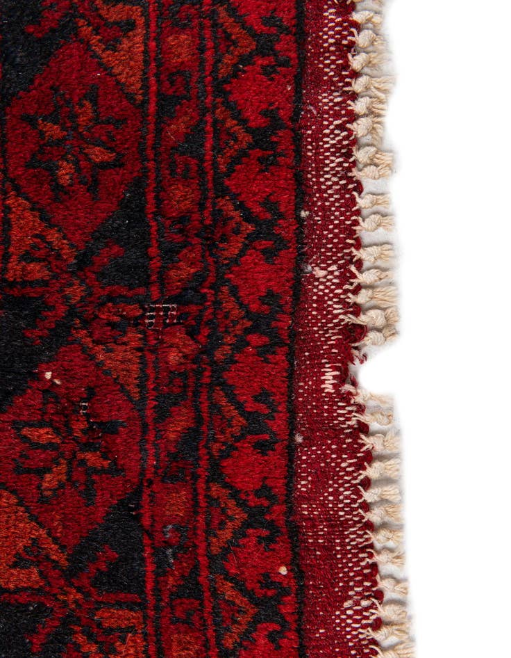 Detail image of 8' 7 x 11' 5  Hand Knotted Afghan Akhche Wool Rug