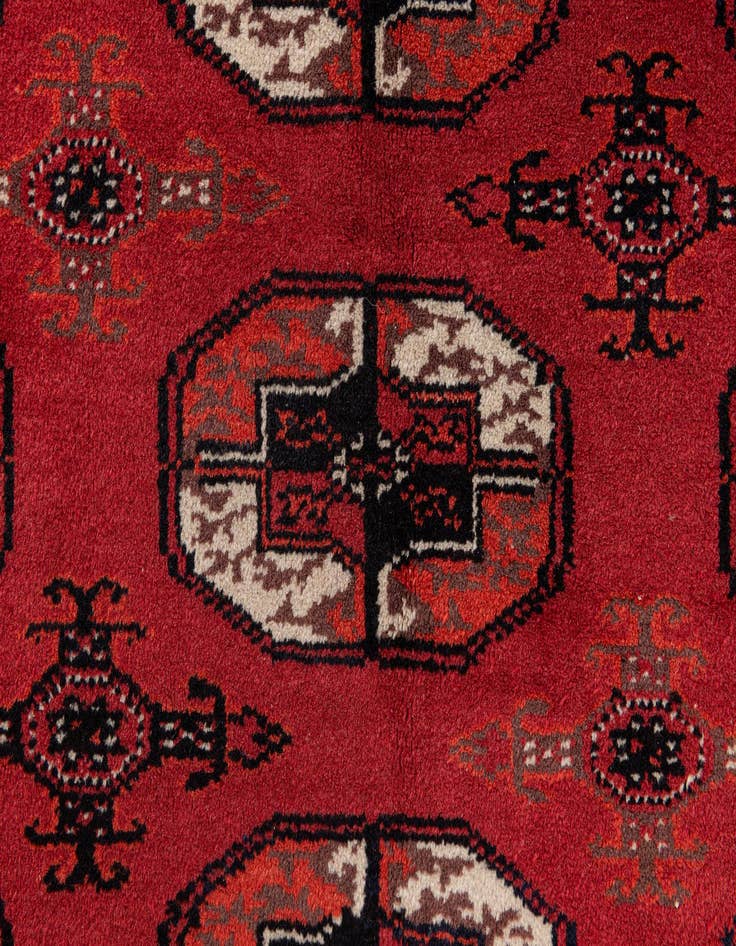 Detail image of 6' 8 x 9' 10  Hand Knotted Afghan Akhche Wool Rug