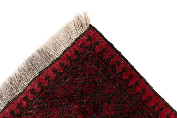 3' 9 x 4' 10 Hand Knotted Afghan Akhche Wool Rug