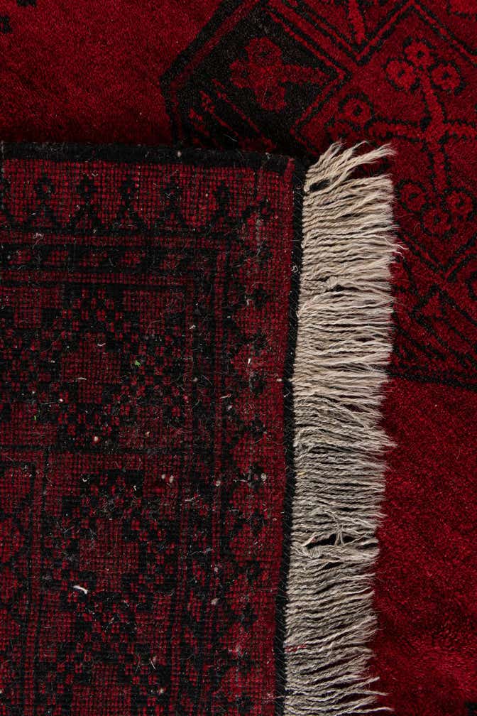 3' 9 x 4' 10 Hand Knotted Afghan Akhche Wool Rug