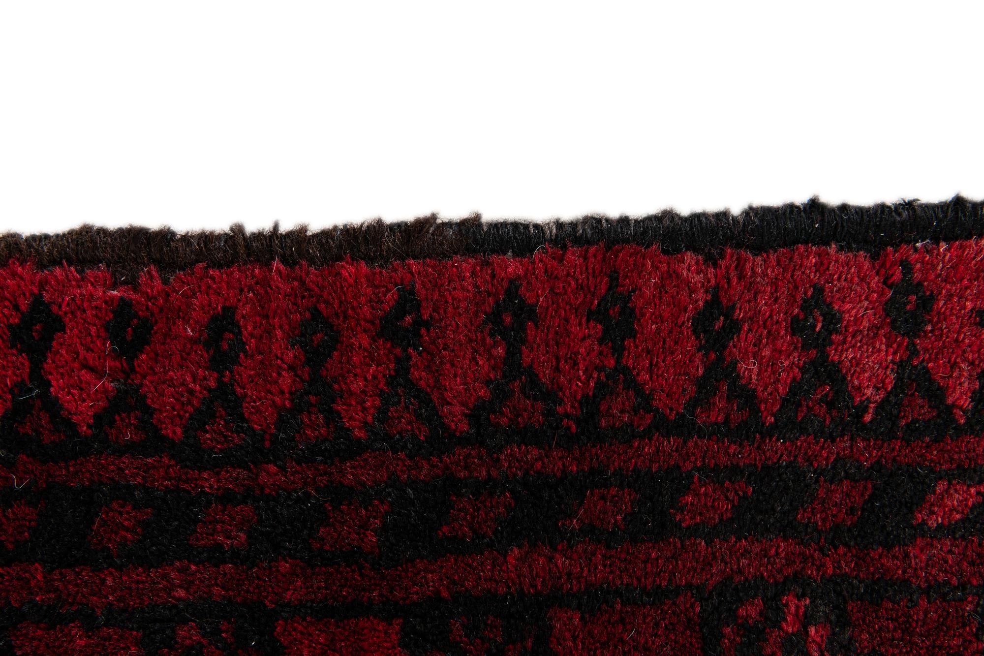 3' 9 x 4' 10 Hand Knotted Afghan Akhche Wool Rug