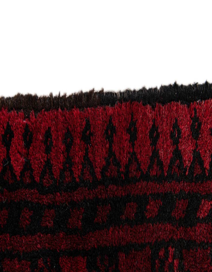 Detail image of 3' 9 x 4' 10  Hand Knotted Afghan Akhche Wool Rug