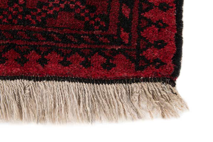 3' 9 x 4' 10 Hand Knotted Afghan Akhche Wool Rug