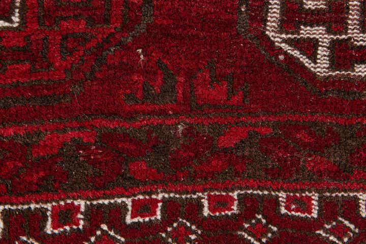 3' 10 x 7' 2 Hand Knotted Afghan Akhche Wool Rug