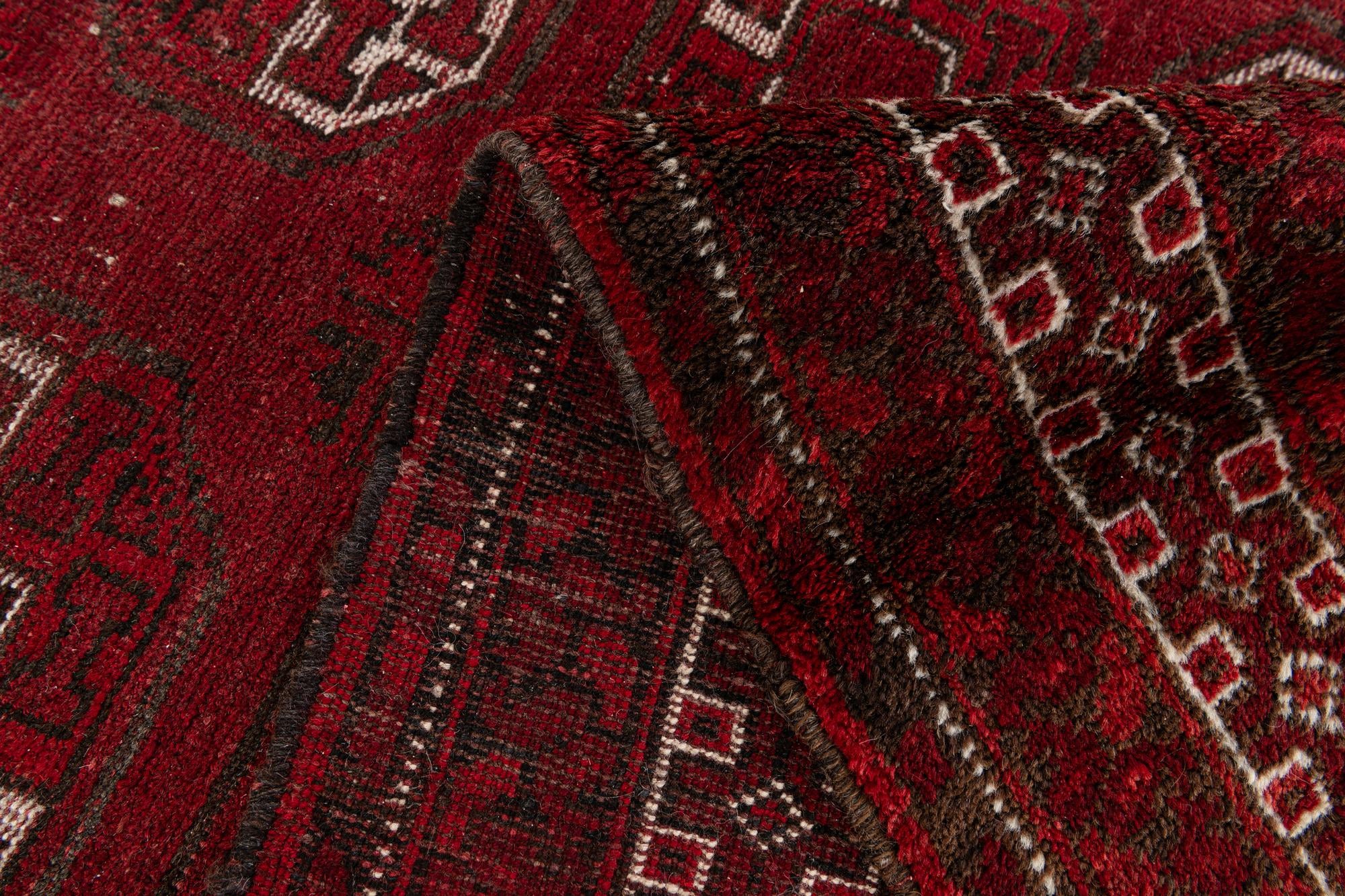 3' 10 x 7' 2 Hand Knotted Afghan Akhche Wool Rug