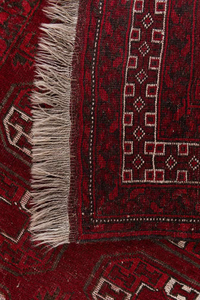 3' 10 x 7' 2 Hand Knotted Afghan Akhche Wool Rug