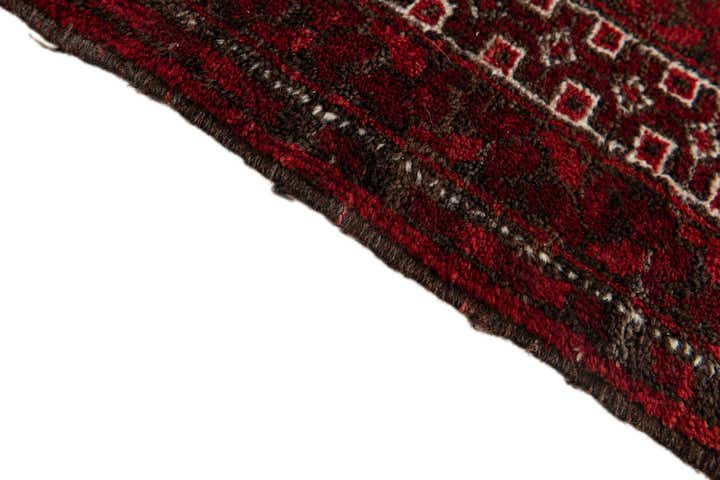 3' 10 x 7' 2 Hand Knotted Afghan Akhche Wool Rug