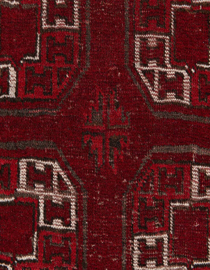 Detail image of 3' 10 x 7' 2  Hand Knotted Afghan Akhche Wool Rug