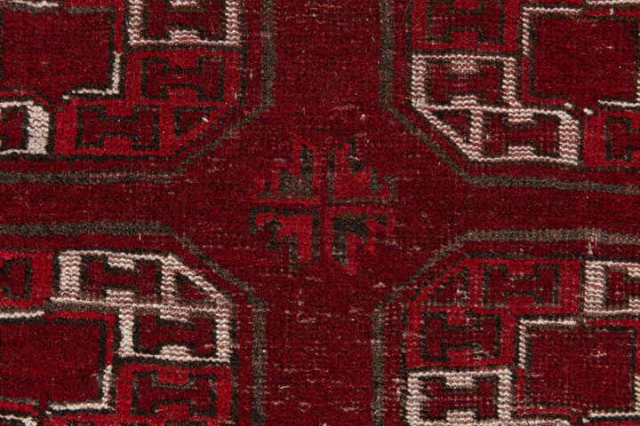 3' 10 x 7' 2 Hand Knotted Afghan Akhche Wool Rug