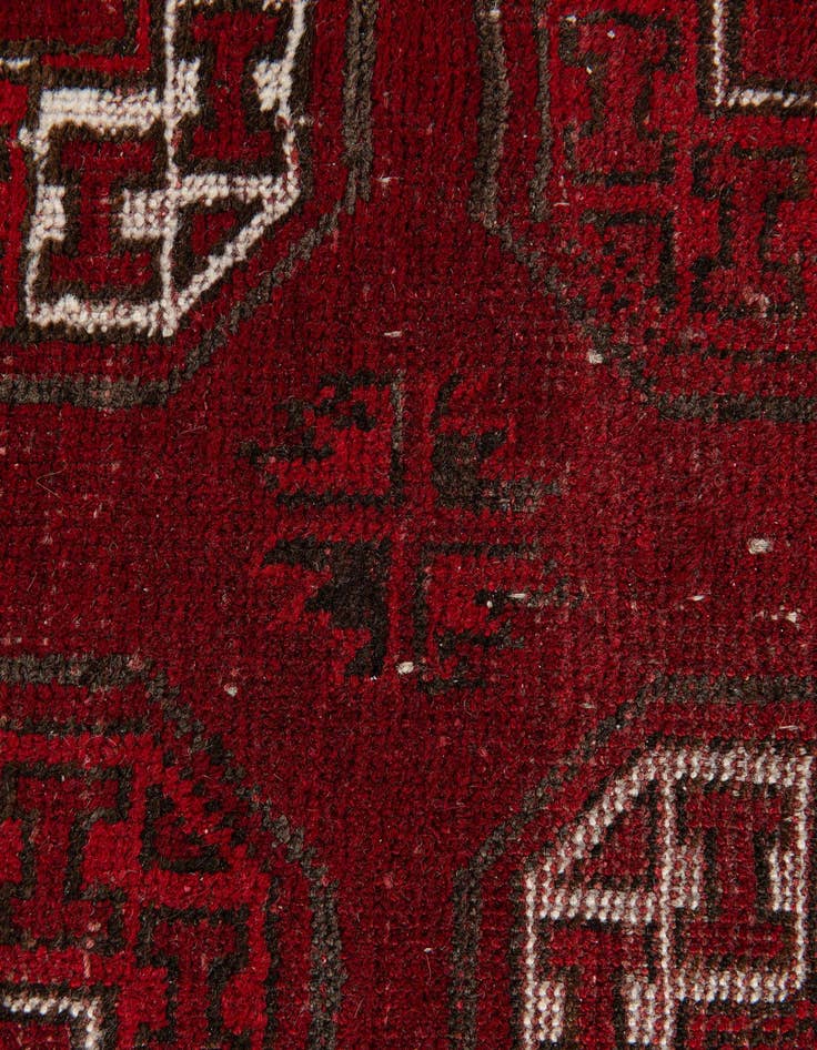 Detail image of 3' 10 x 7' 2  Hand Knotted Afghan Akhche Wool Rug