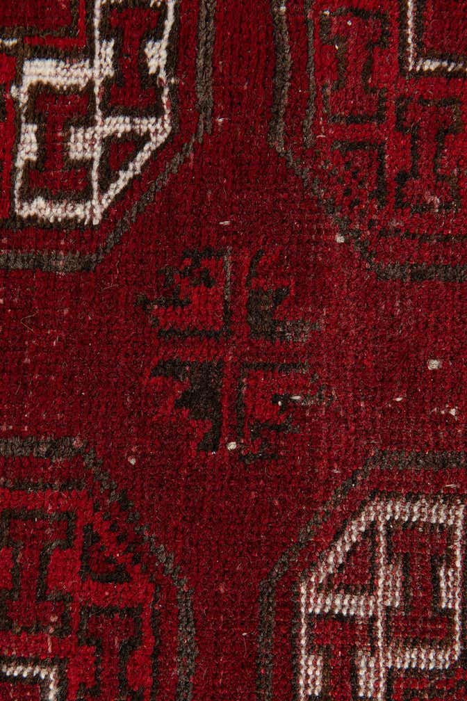 3' 10 x 7' 2 Hand Knotted Afghan Akhche Wool Rug