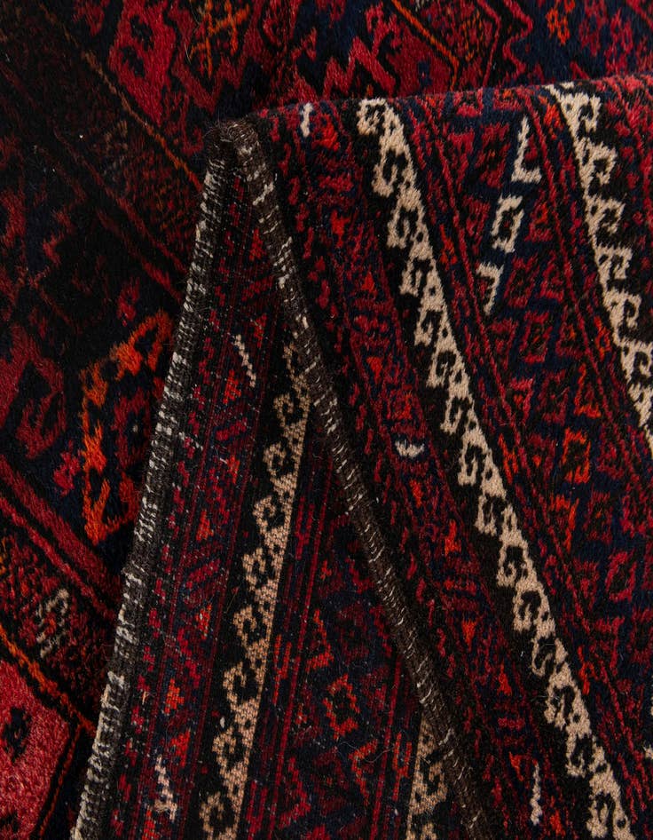 Detail image of 3' 3 x 5' 9  Hand Knotted Afghan Akhche Oriental Wool Rug