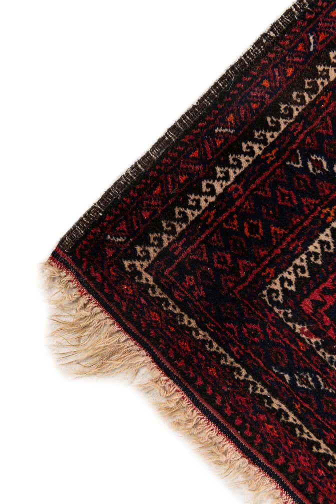 3' 3 x 5' 9 Hand Knotted Afghan Akhche Oriental Wool Rug