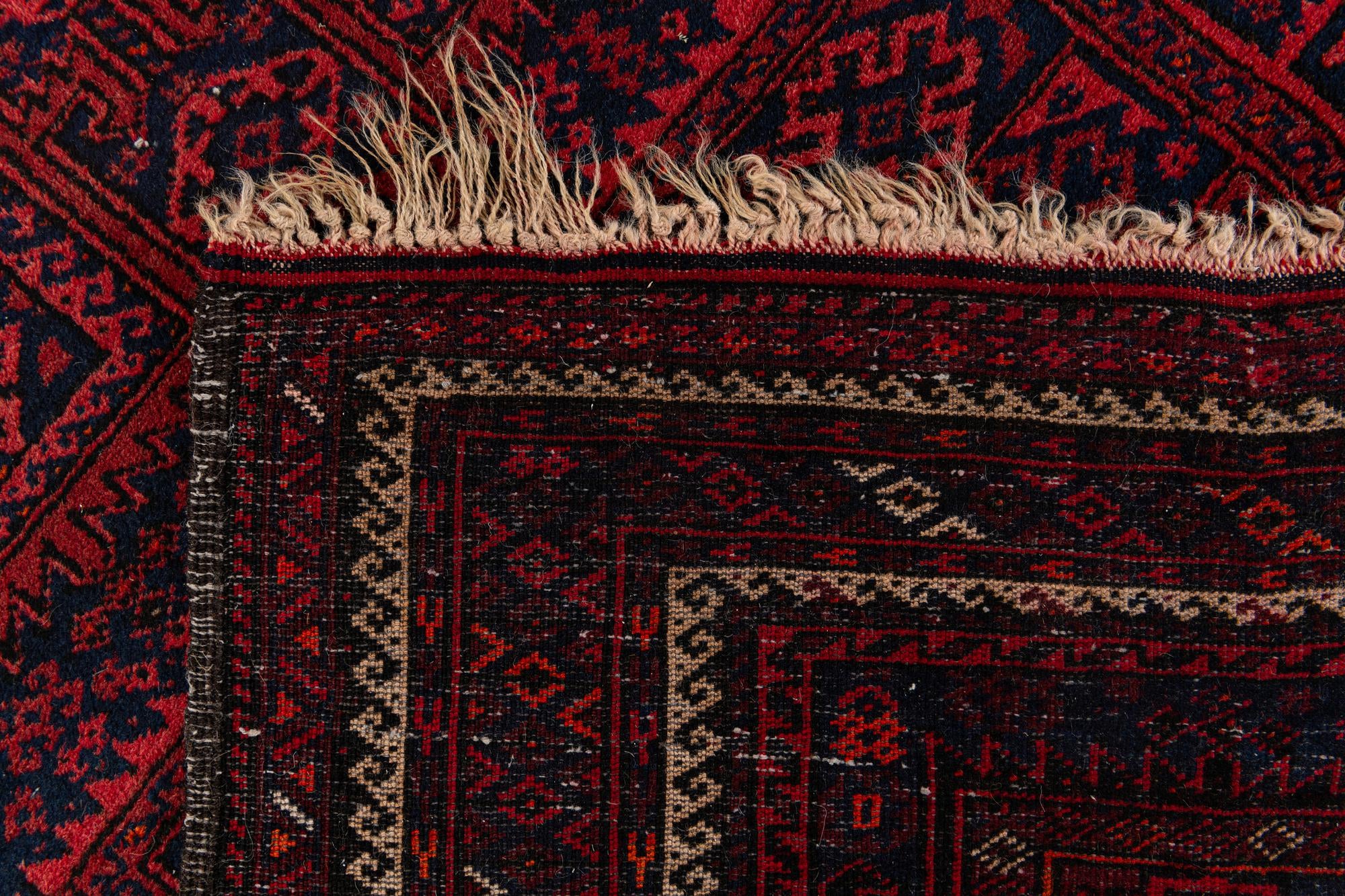 3' 3 x 5' 9 Hand Knotted Afghan Akhche Oriental Wool Rug