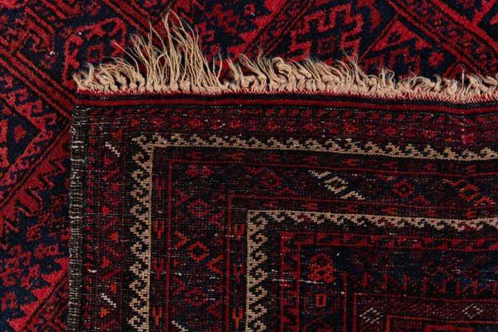 3' 3 x 5' 9 Hand Knotted Afghan Akhche Oriental Wool Rug