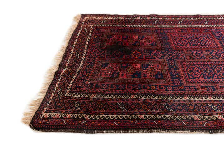 3' 3 x 5' 9 Hand Knotted Afghan Akhche Oriental Wool Rug
