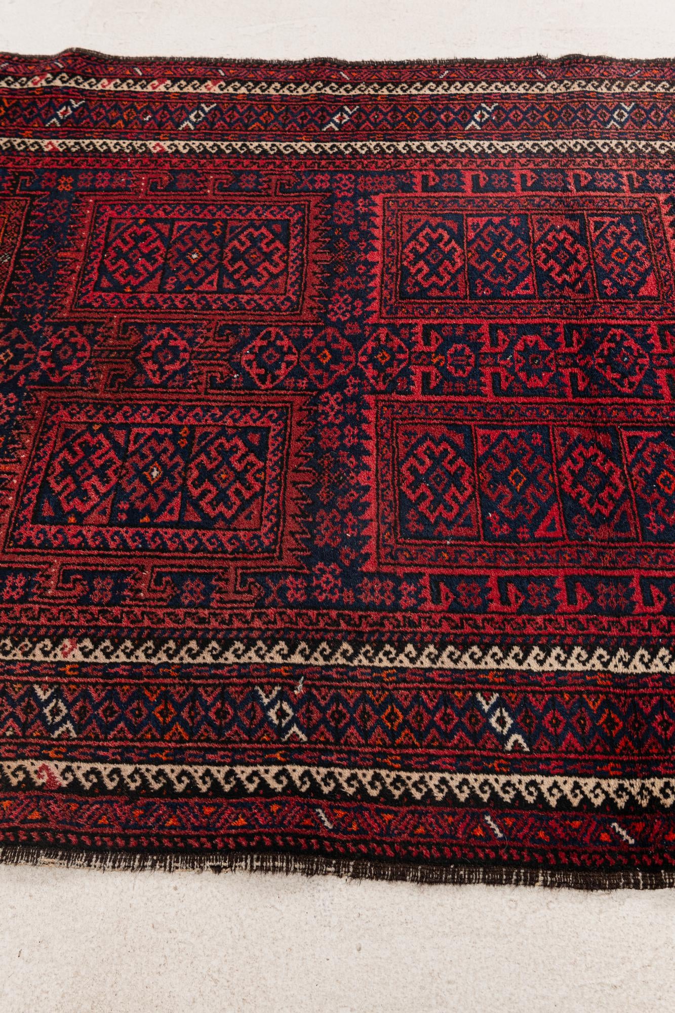 3' 3 x 5' 9 Hand Knotted Afghan Akhche Oriental Wool Rug