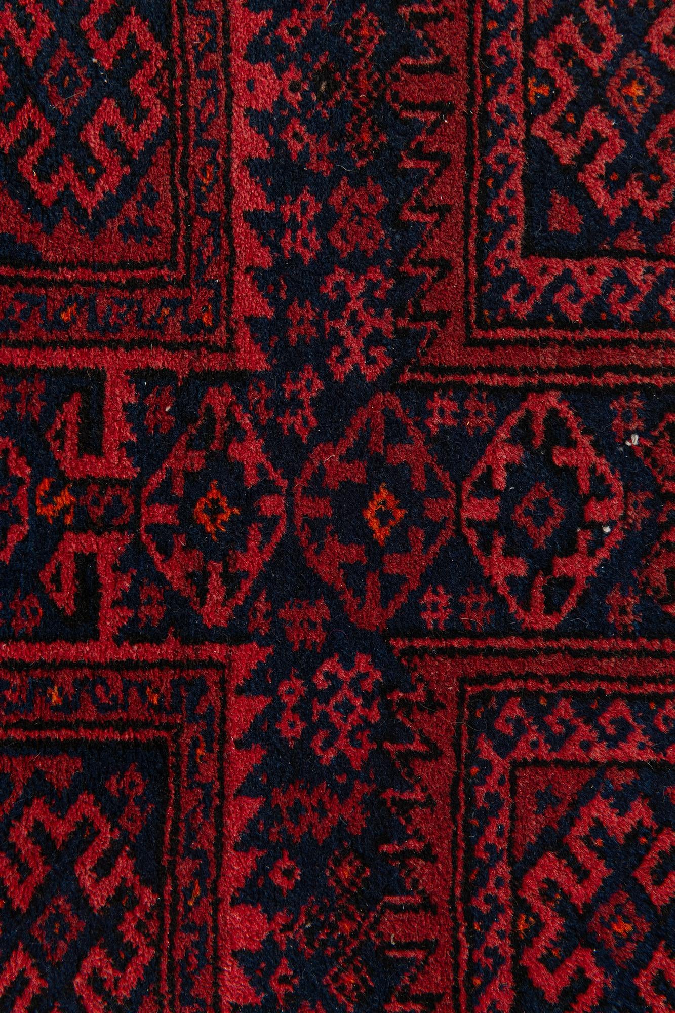 3' 3 x 5' 9 Hand Knotted Afghan Akhche Oriental Wool Rug