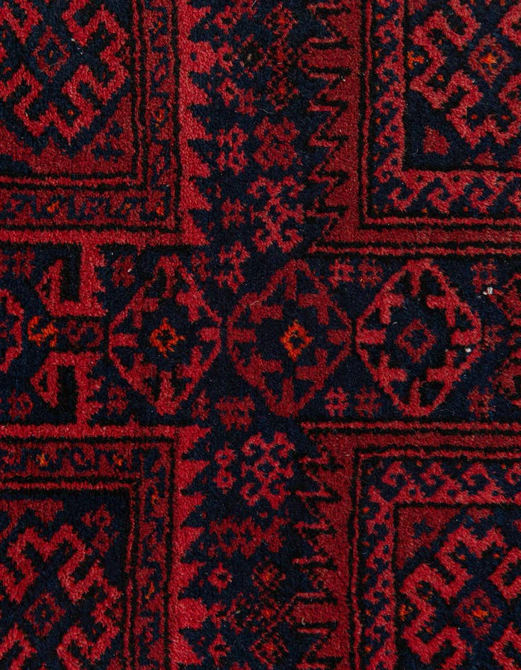 Detail image of 3' 3 x 5' 9  Hand Knotted Afghan Akhche Oriental Wool Rug