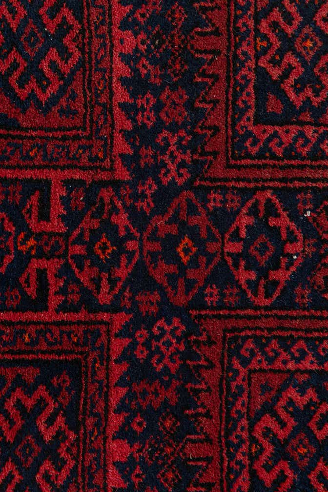3' 3 x 5' 9 Hand Knotted Afghan Akhche Oriental Wool Rug