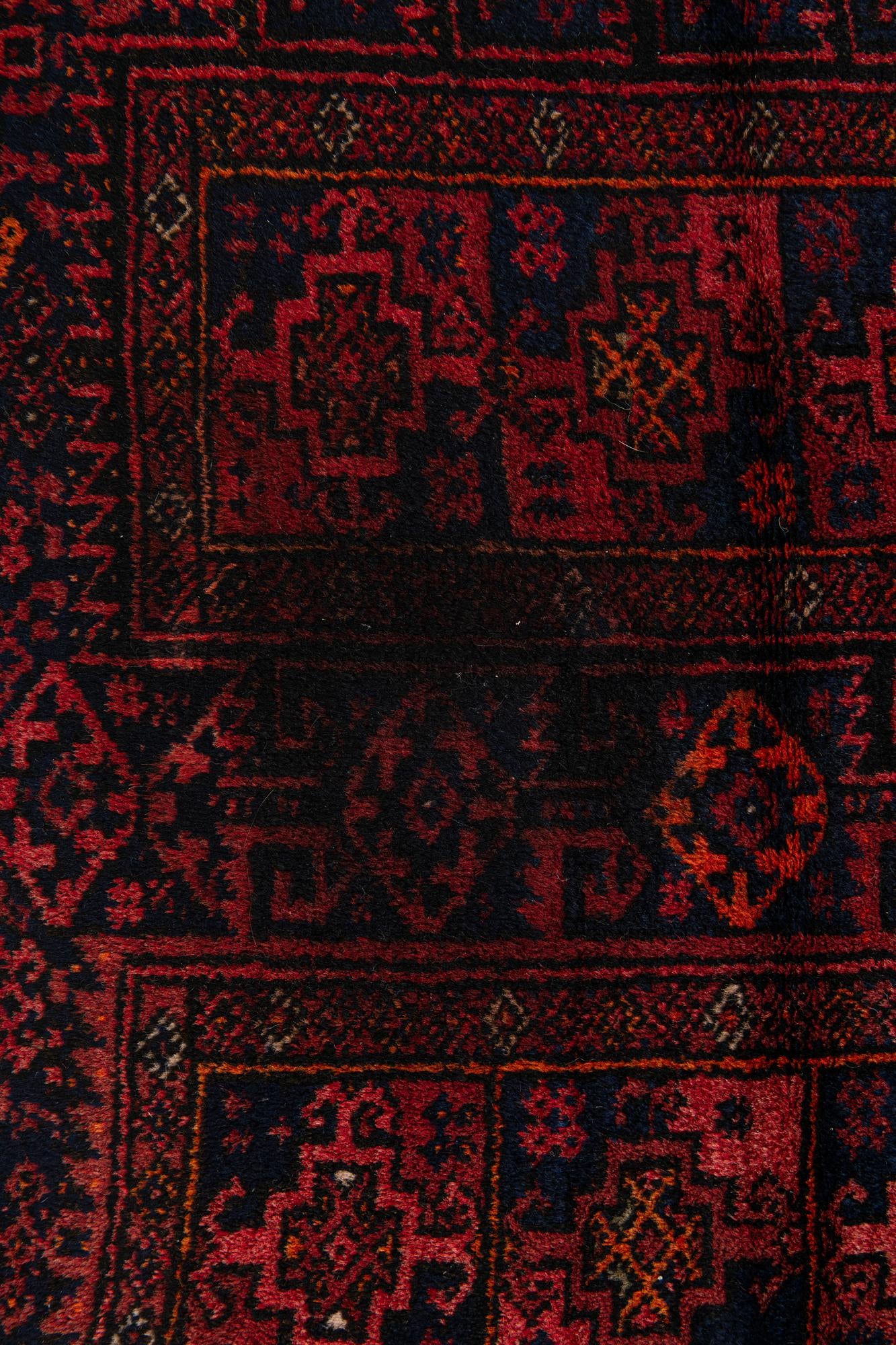 3' 3 x 5' 9 Hand Knotted Afghan Akhche Oriental Wool Rug