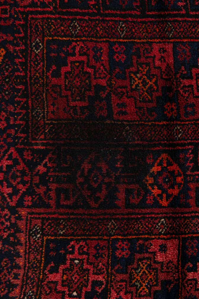 3' 3 x 5' 9 Hand Knotted Afghan Akhche Oriental Wool Rug