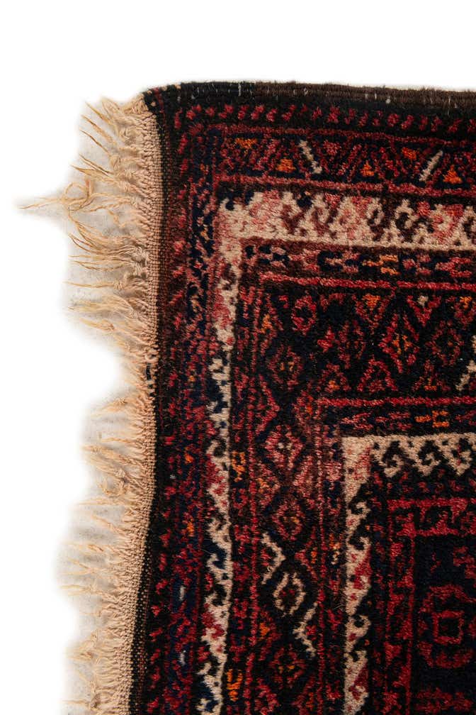3' 3 x 5' 9 Hand Knotted Afghan Akhche Oriental Wool Rug
