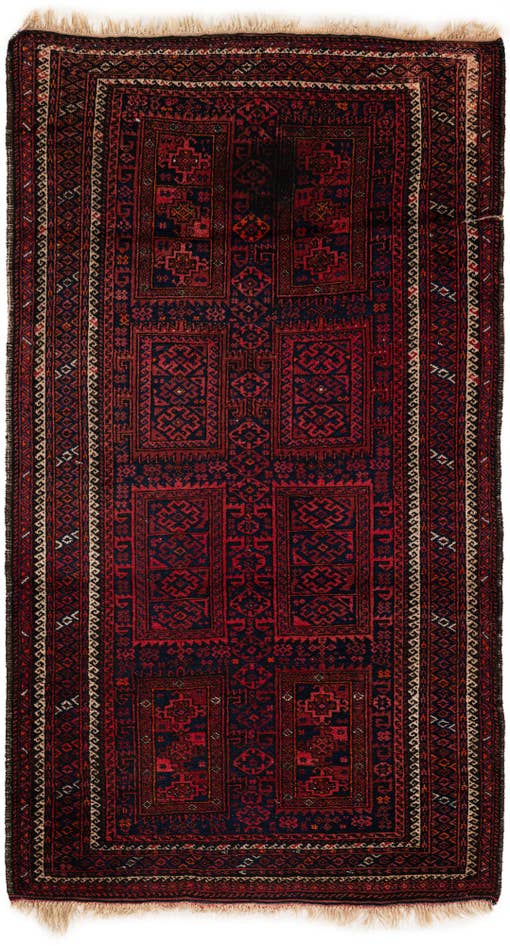 Detail image of 3' 3 x 5' 9 Hand Knotted Afghan Akhche Oriental Wool Rug