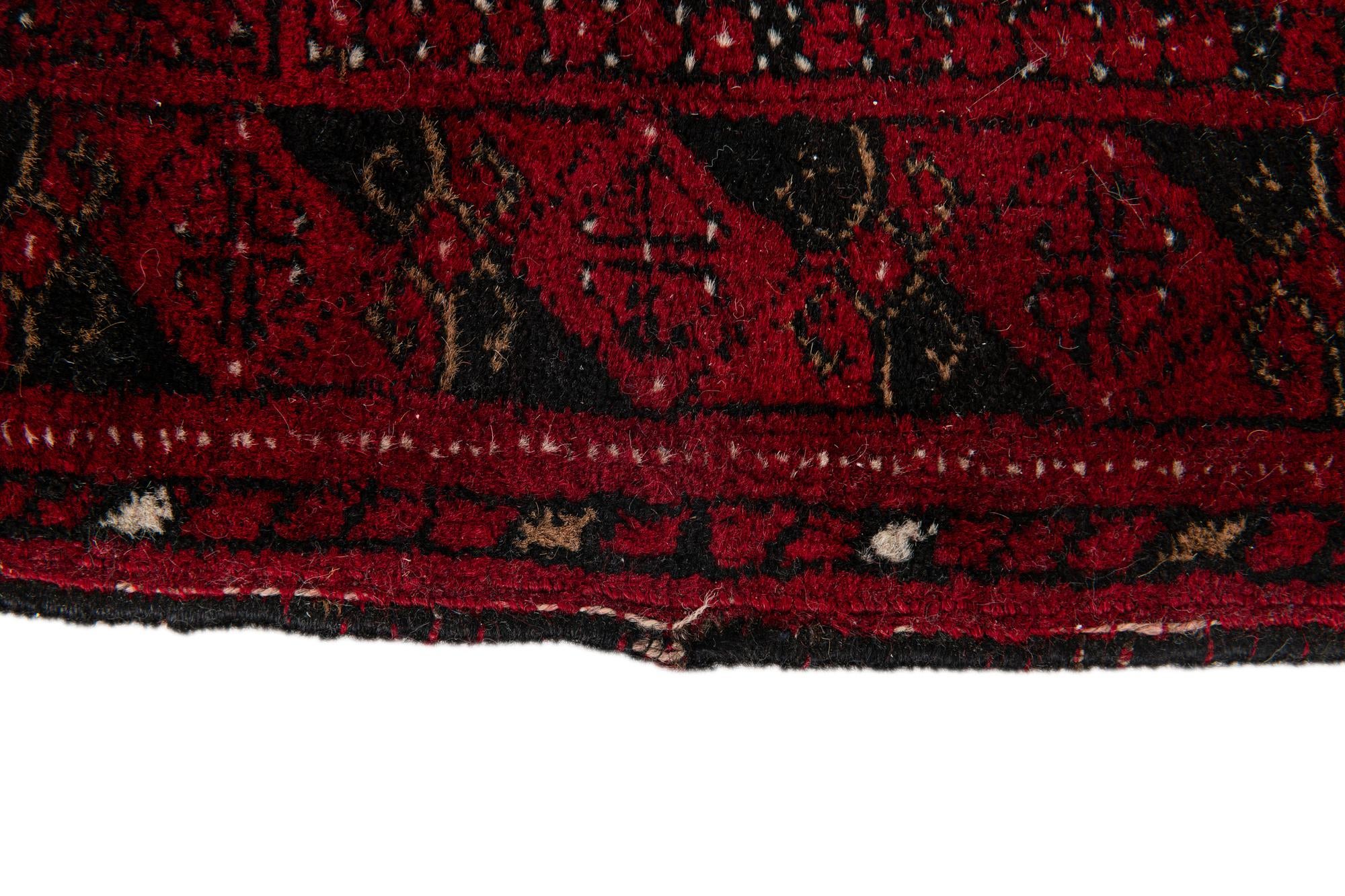 2' 6 x 3' 11 Hand Knotted Afghan Akhche Oriental Wool Rug
