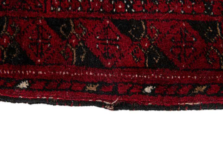 2' 6 x 3' 11 Hand Knotted Afghan Akhche Oriental Wool Rug