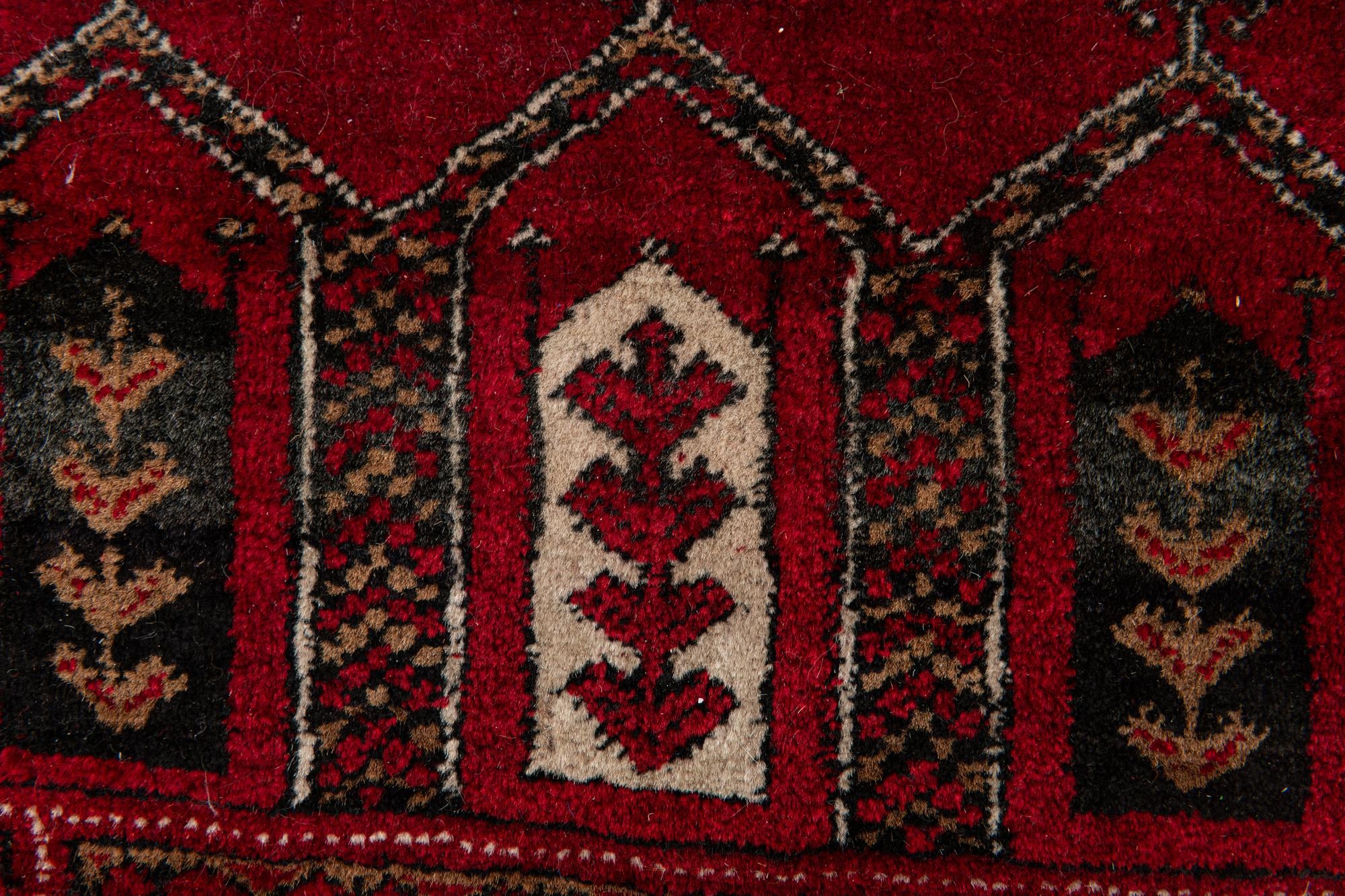 2' 6 x 3' 11 Hand Knotted Afghan Akhche Oriental Wool Rug