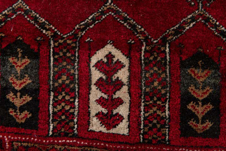 2' 6 x 3' 11 Hand Knotted Afghan Akhche Oriental Wool Rug