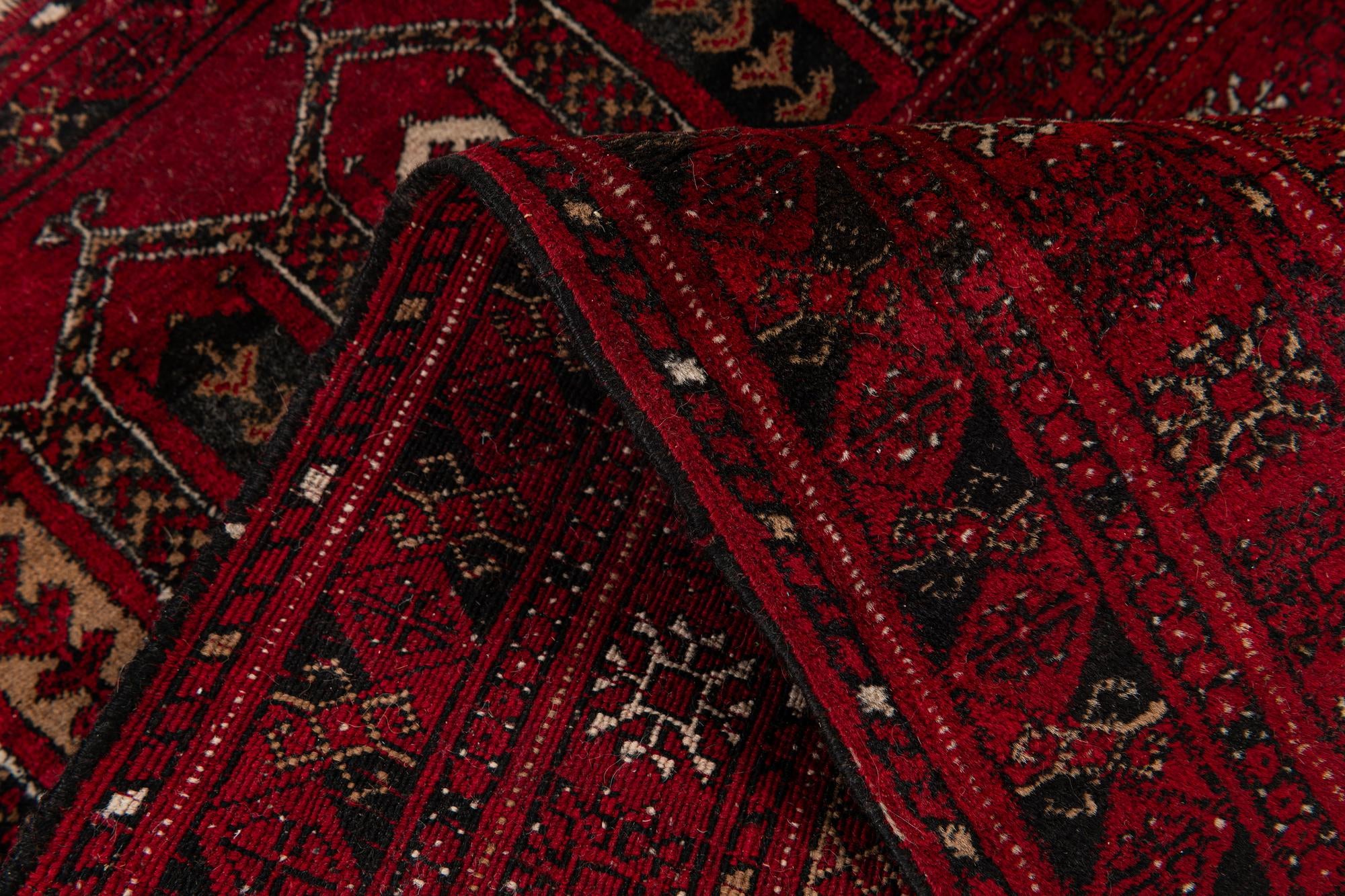 2' 6 x 3' 11 Hand Knotted Afghan Akhche Oriental Wool Rug