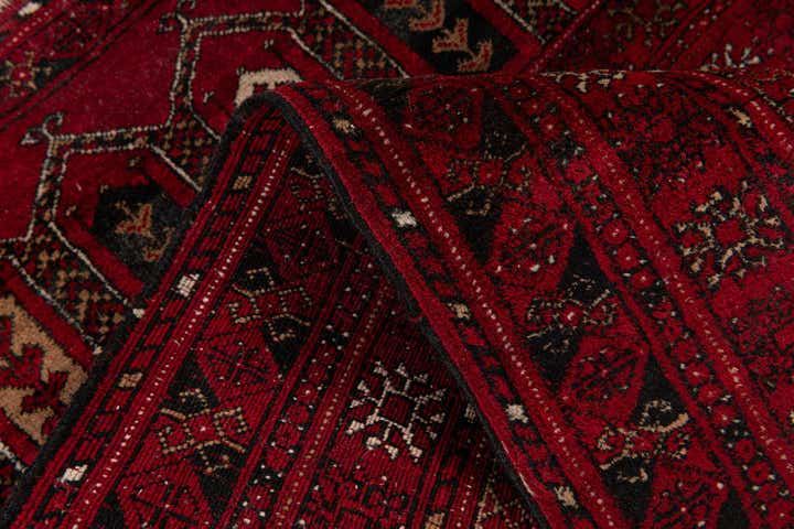 2' 6 x 3' 11 Hand Knotted Afghan Akhche Oriental Wool Rug