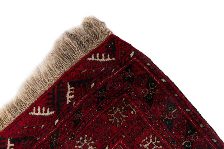 2' 6 x 3' 11 Hand Knotted Afghan Akhche Oriental Wool Rug