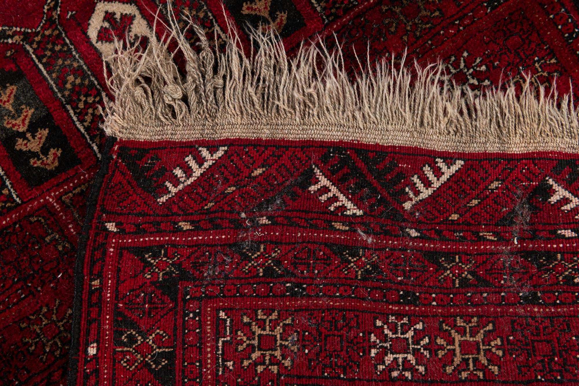 2' 6 x 3' 11 Hand Knotted Afghan Akhche Oriental Wool Rug