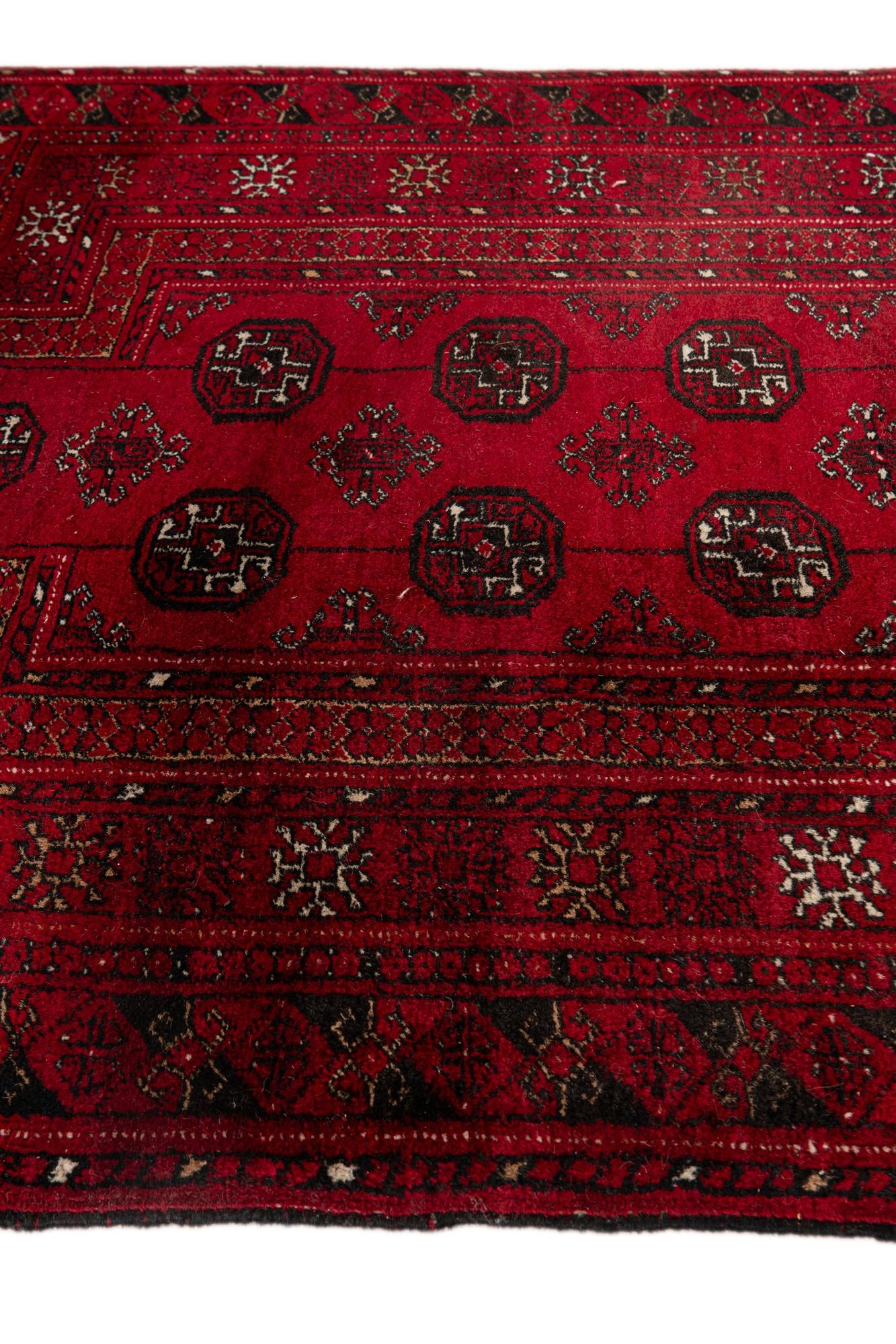 2' 6 x 3' 11 Hand Knotted Afghan Akhche Oriental Wool Rug