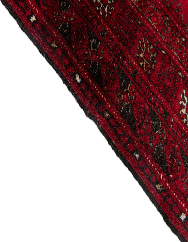 Detail image of 2' 6 x 3' 11  Hand Knotted Afghan Akhche Oriental Wool Rug