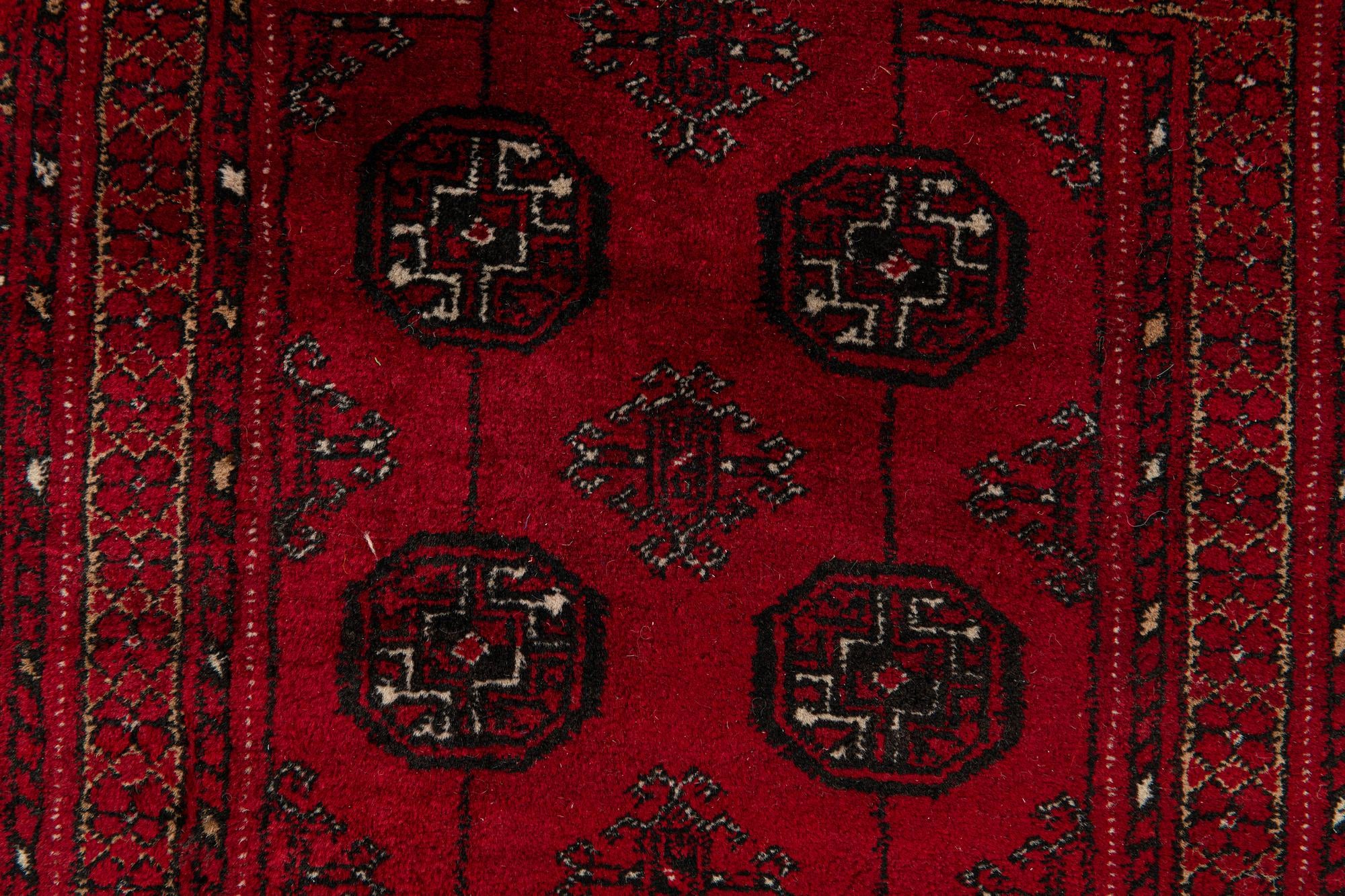 2' 6 x 3' 11 Hand Knotted Afghan Akhche Oriental Wool Rug
